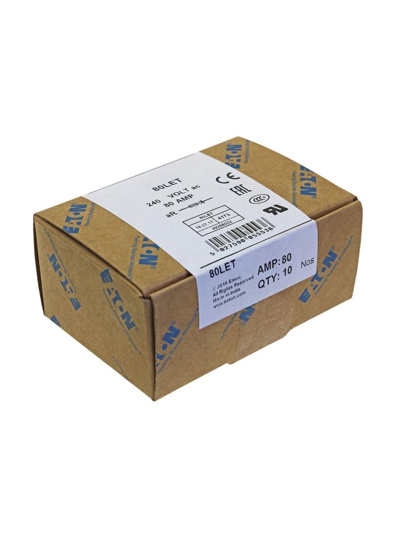 80AMP 280V AC BS88 HIGH SPEED FUSE Wkładka szybka 80A AC 240V DC 150V BS88 18x56 mm aR B 80LET EATON