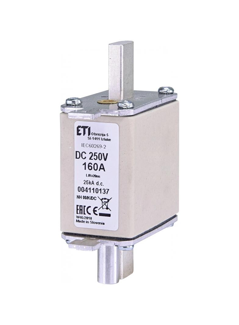 Wkładka topikowa NH DC z wybijakiem NH00 K 200A 250V DC 004110141 ETI