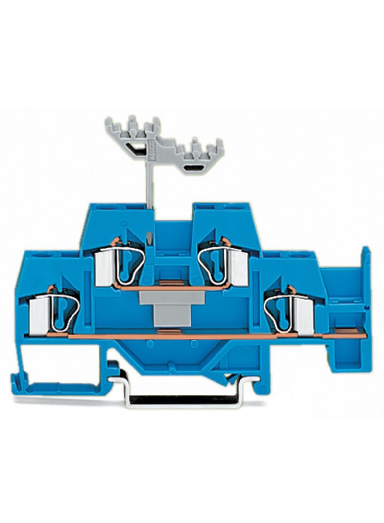 złączka dwupiętrowa L/L 4 mm2 niebieska