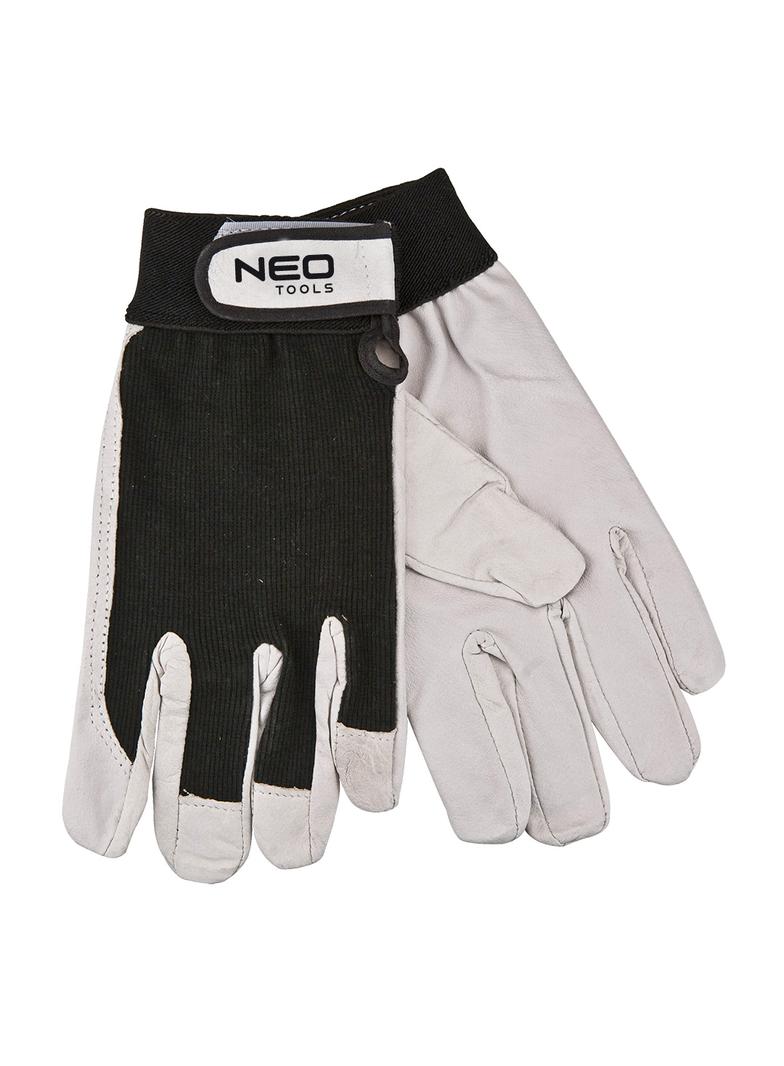 Rękawice robocze, skóra świńska licowa, z rzepem, 8"