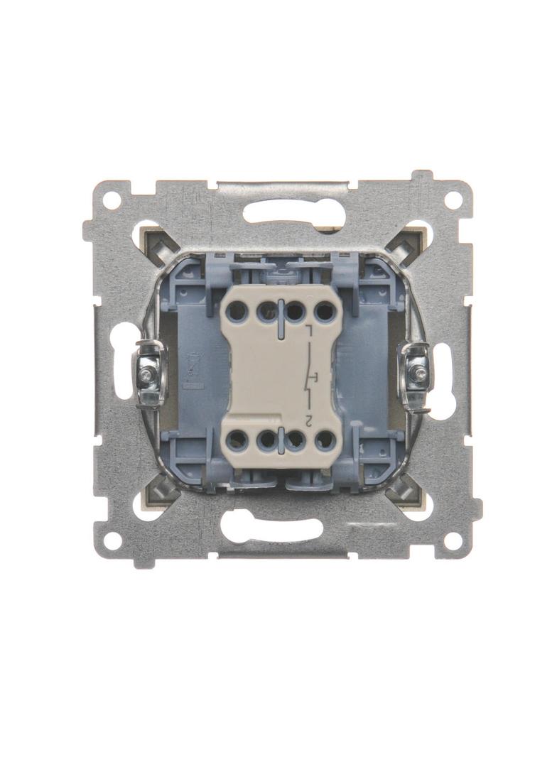 Simon 54 Przycisk pojedynczy rozwierny bez piktogramu 10A 250V szybkozłączka złoty mat DPR1.01/44 KONTAKT