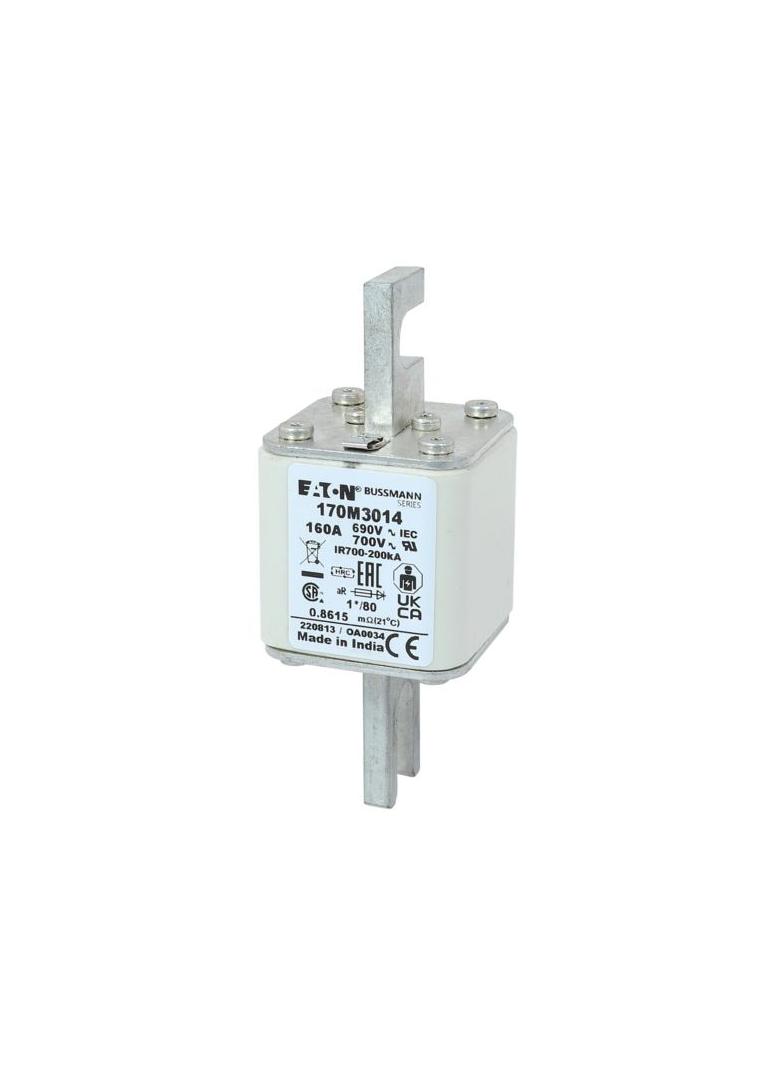 160A 690V 1*/80 aR INDICATOR FUSE Wkładka szybka 160A AC 690V compact DIN 1 45x45x104 mm, 170M3014 E