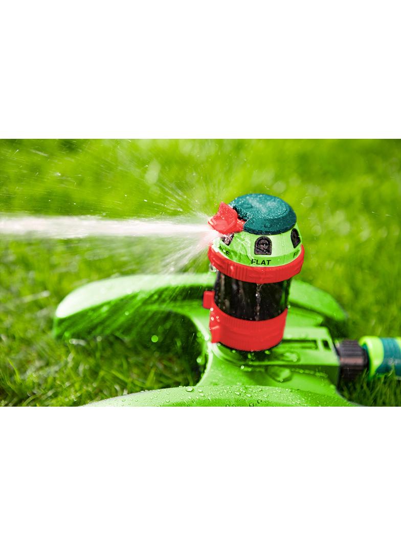 Zraszacz sektorowy, 6- funcyjny z napędem, regulowany zasięg,  powierzchnia podlewania max 491 m2, p