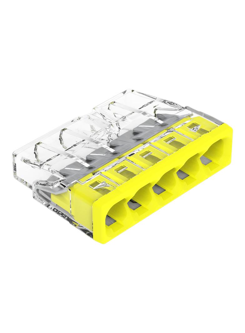Szybkozłączka 5x 0,5‑2,5mm2 transparentna / żółta 2273‑205 /100szt./ WAGO