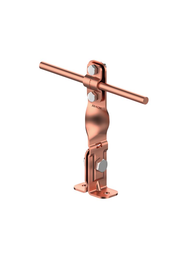 Uchwyt na blachę kątowo-skręc.Z-śruba H=14,5cm/CU/