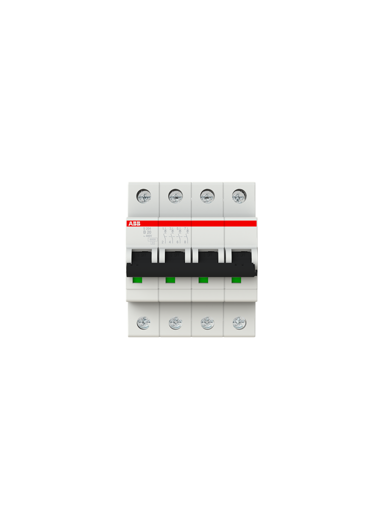 S204-B20 Wyłącznik nadprądowy 6kA 4P B20A 2CDS254001R0205 ABB
