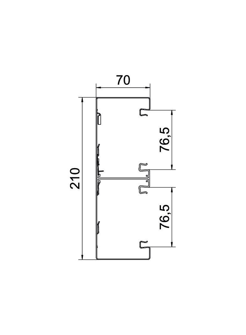 GS-D70210RW, Kanał podparapetowy 70X210 CZ.B.