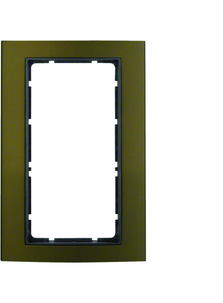 BERKER B.3 Ramka z dużym wycięciem aluminium brązowa/antracyt 13093001 HAGER
