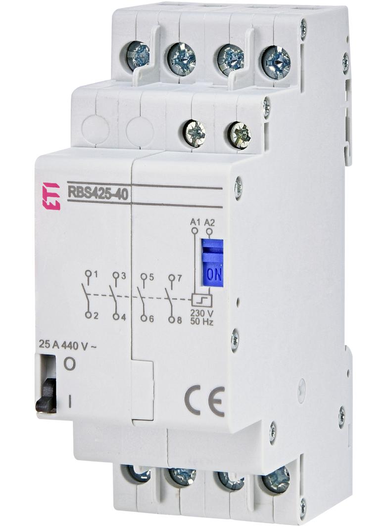 Stycznik bistabilny 25A 4P 4Z 2M RBS425-40-230V AC 002464125 ETI