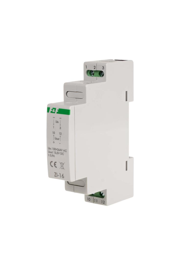Zasilacz impulsowy 12W 13,5V DC nap. zas. 100-230V do montażu na szynie DIN ZI-16 F&F