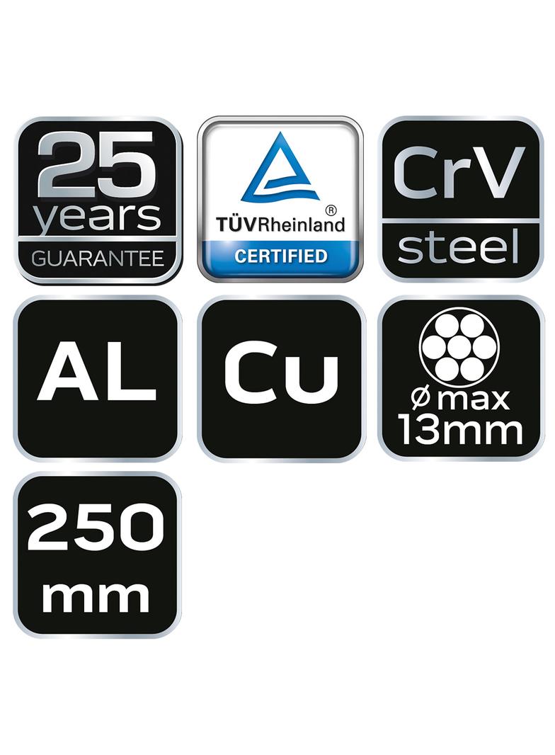 Obcinak do kabli miedzianych i aluminiowych 200 mm