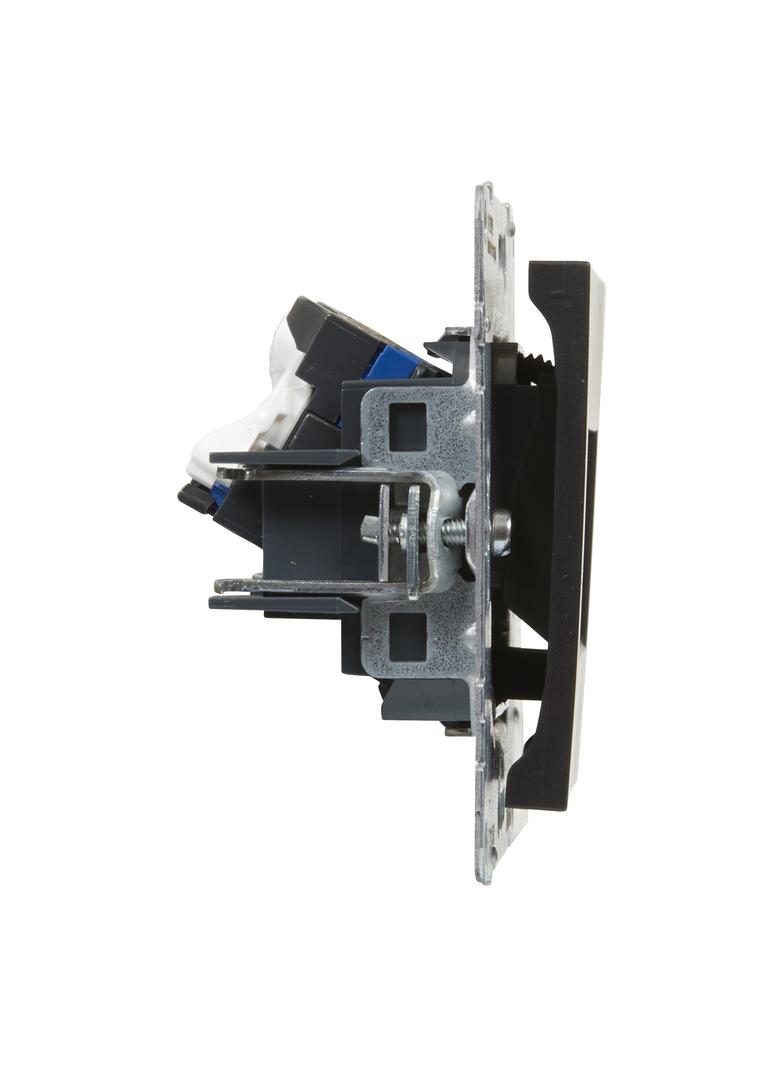 SUNO - Gniazdo 2XRJ45/kat 6 UTP, Czarny, Legrand