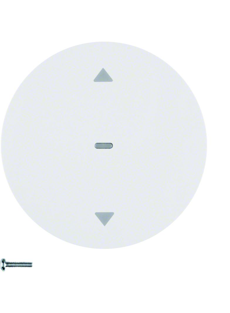 BERKER R.X/1930/Glas Przycisk żaluzjowy komfort do sterowników żaluzjowych biały 85241139 HAGER