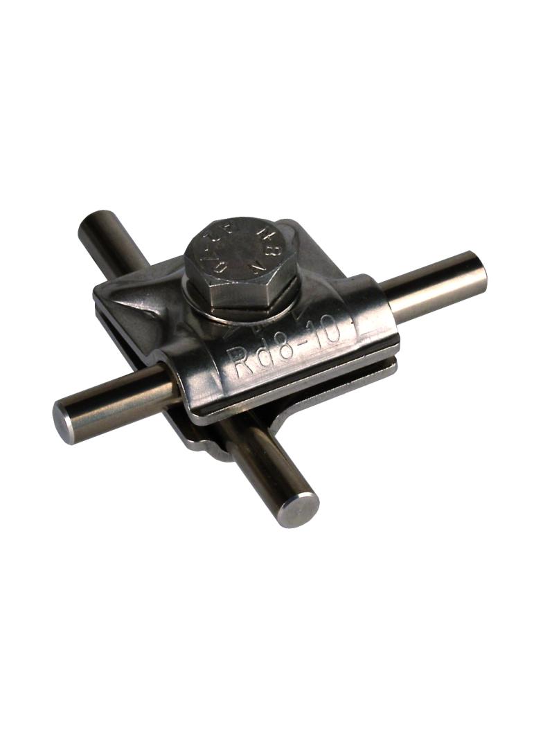 Zacisk uniwersalny MV do drutu 8-10 mm, stal nierdzewna NIRO