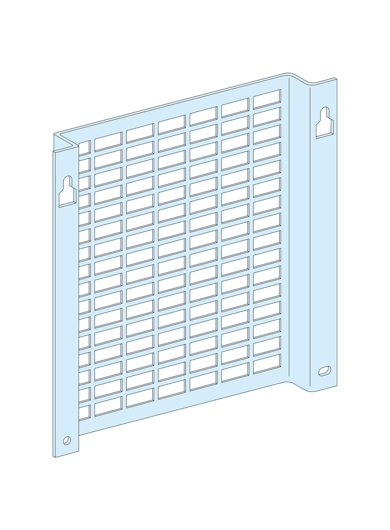 Rozdzielnice PrismaSet, płyta montażowa perforowana cofnięta 6modułów 250mm
