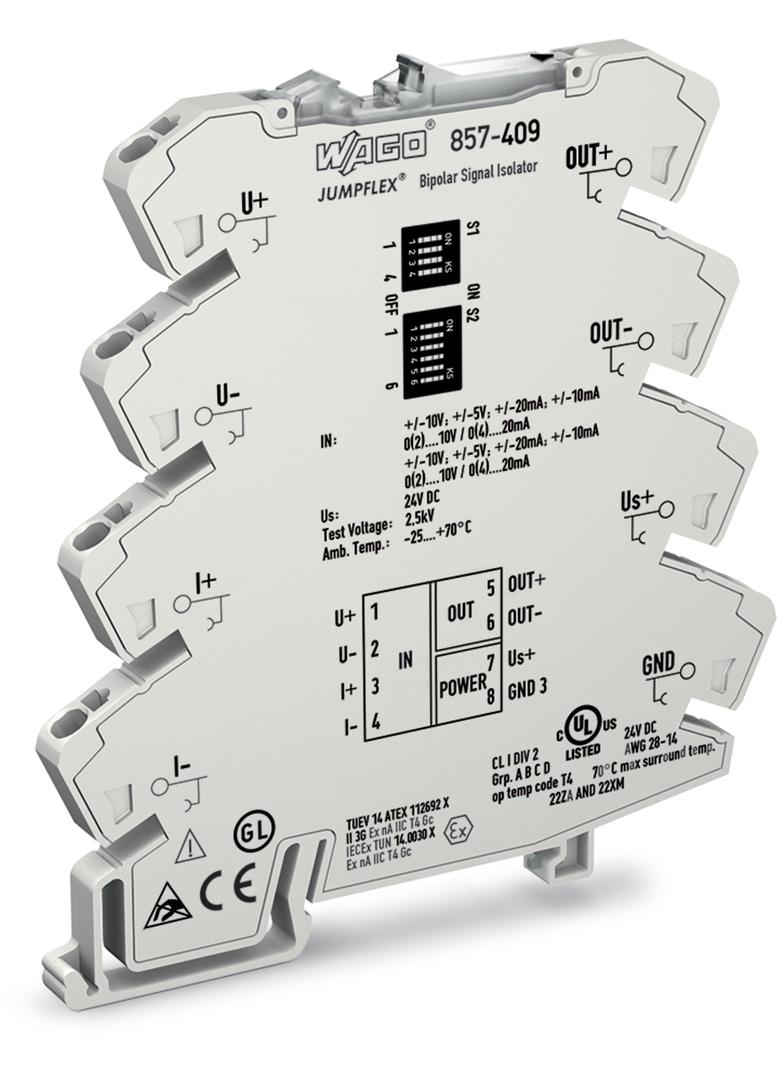 JUMPFLEX przetwornik separacyjny ze wzmocnieniem bipolarny