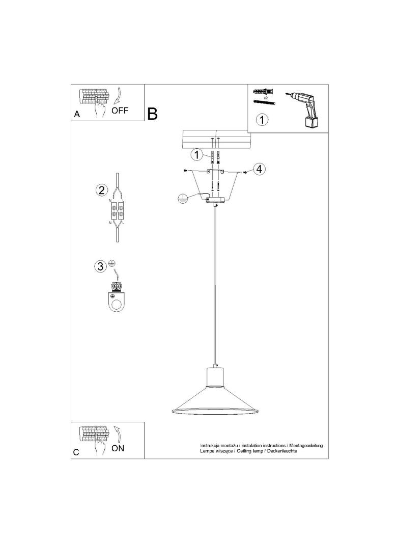 Lampa wisząca JAGA czarna