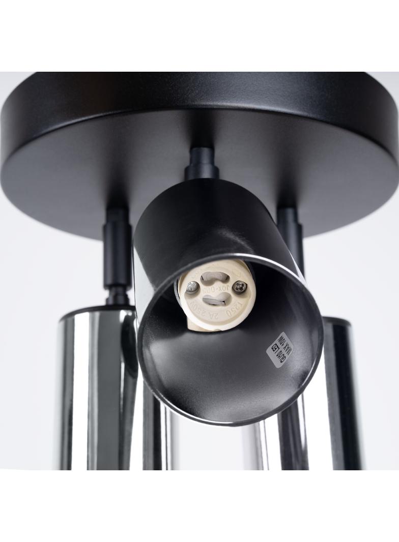 Plafon WINX 3P czarny/chrom