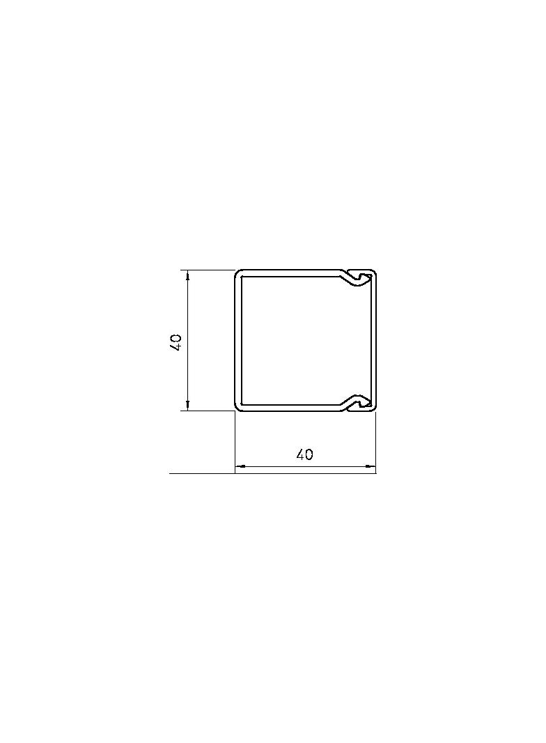 KANAŁ WDK 40X40 BRĄZOWY