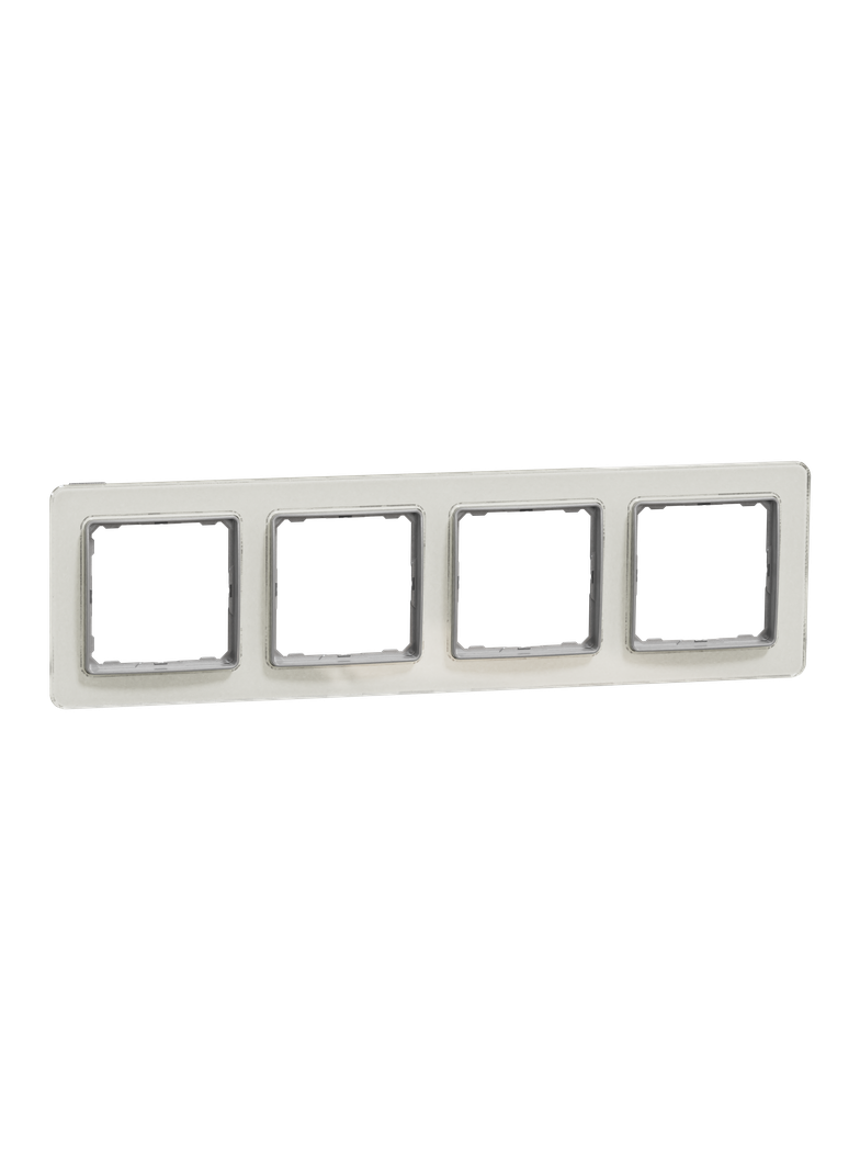 Sedna Design & Elements Ramka poczwórna szkło białe efekt szkła SDD360804 SCHNEIDER