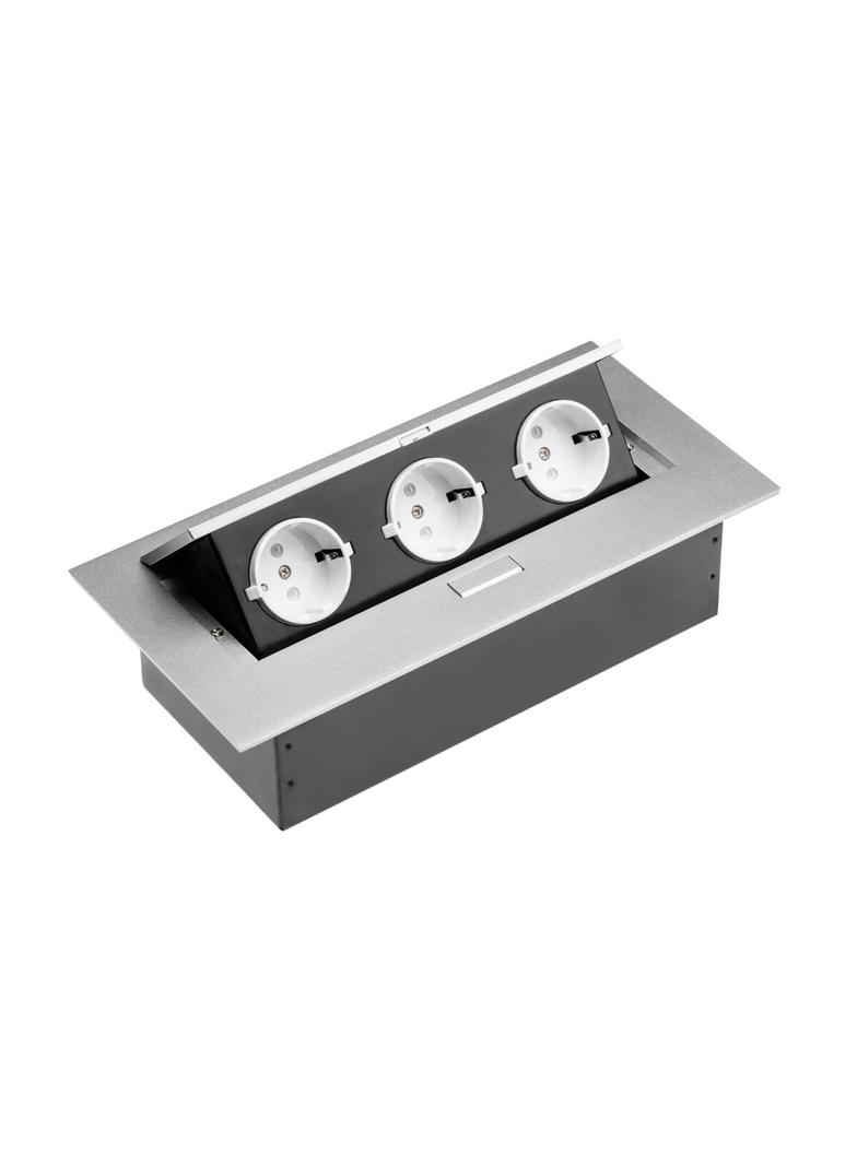 BIURKOWY ROZGAŁĘZIACZ 3X GNIAZDO SHUCKO, ALUMINIUM