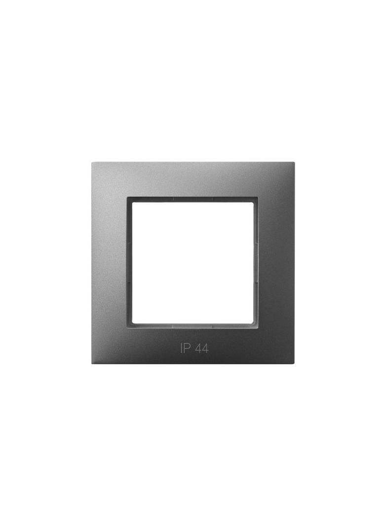 ARIA Ramka pojedyncza do łączników IP-44 - kolor szary mat