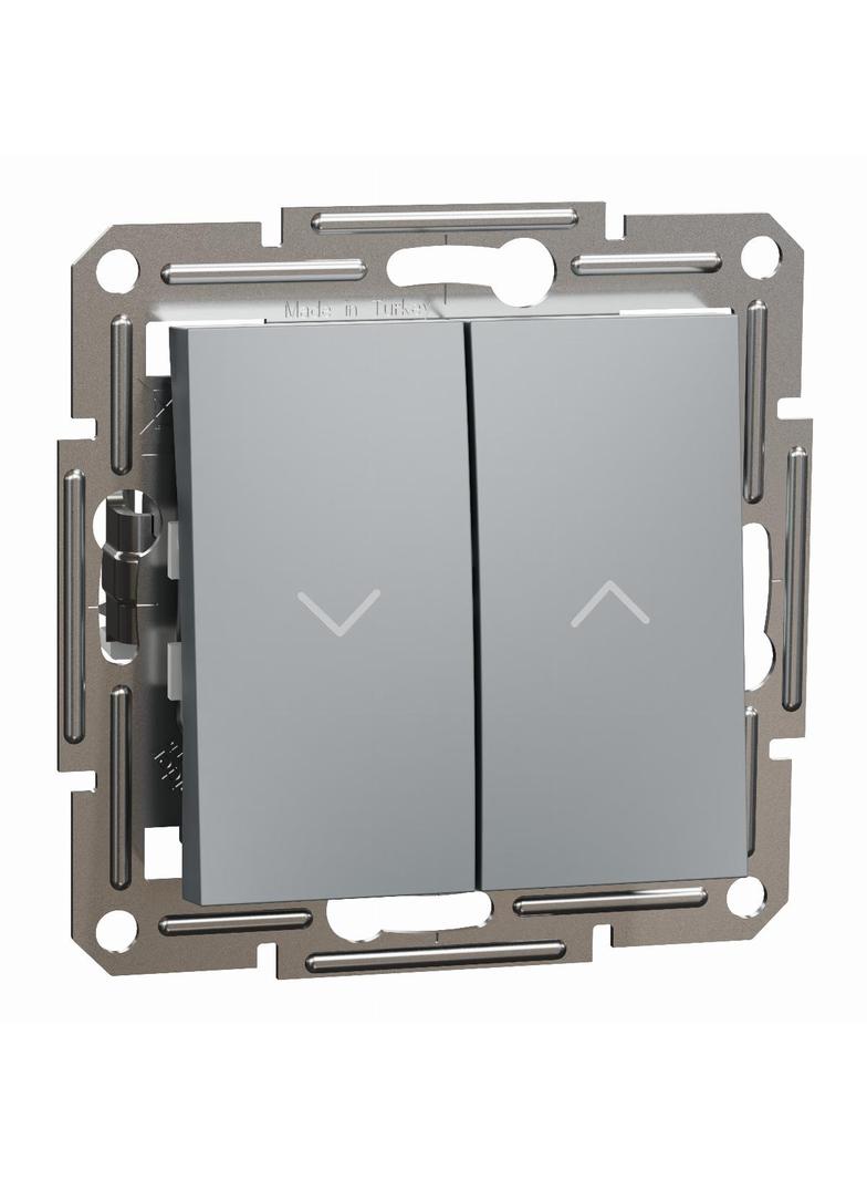 Asfora, przycisk żaluzjowy, bez ramki, stal