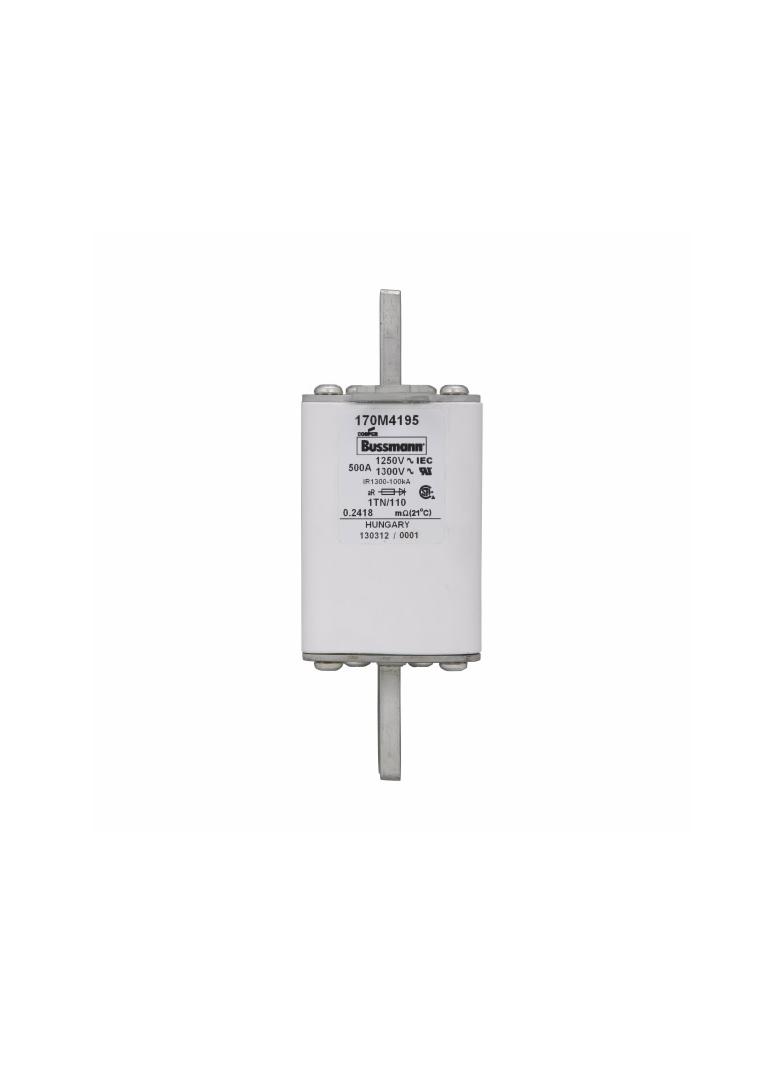 FUSE 500A 1250V 1TN/110 AR CU Wkładka szybka 500A AC 1250V rozmiar 1 53x66x138 mm aR DIN I 170M4195