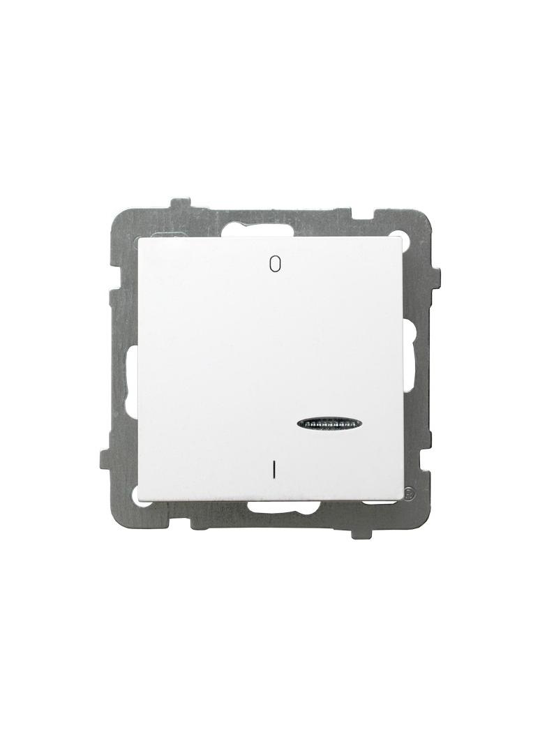 AS ANTYBAKTERYJNY Łącznik dwubiegunowy z podświetleniem niebieskim, produkt zawiera szkło fosforanow