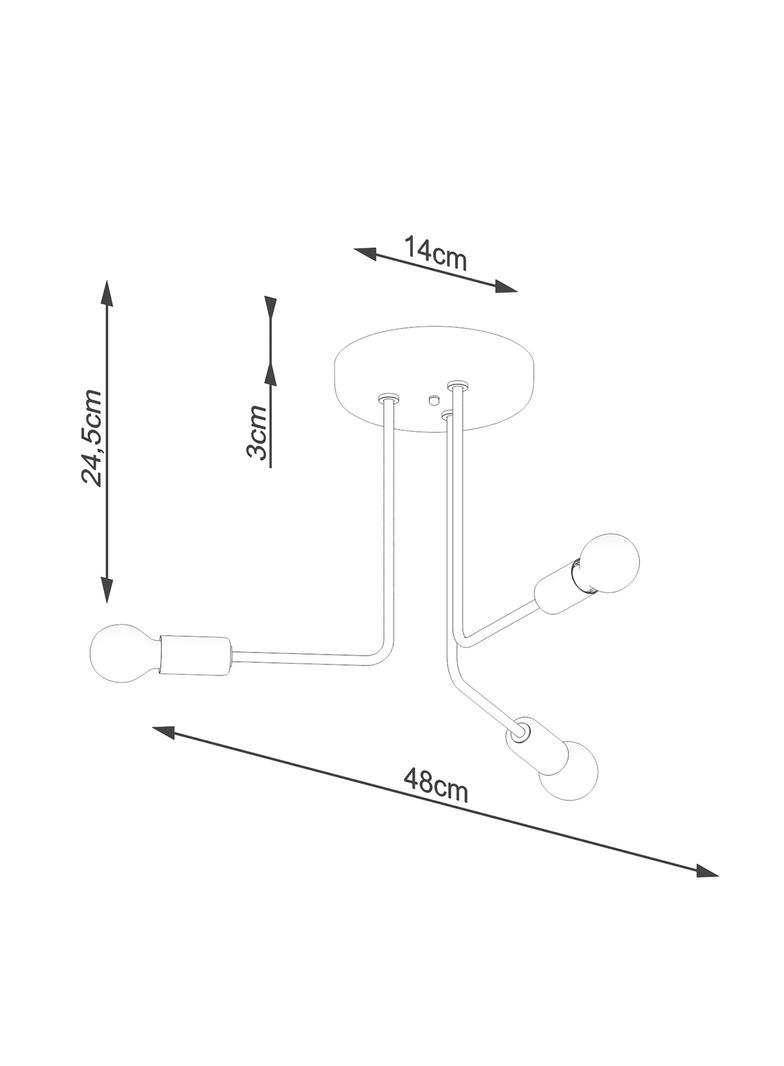 Żyrandol NORAH 3 czarny