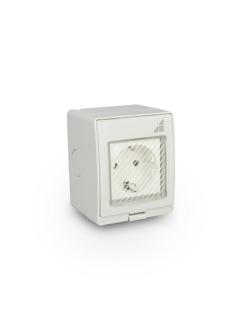 Gniazdo pojedyncze Schuko natynkowe GPNS IP55 /AQUA55/ OPATÓWEK