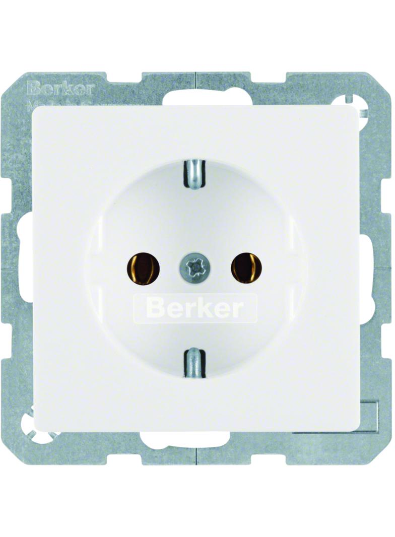 BERKER Q.x Gniazdo SCHUKO biały aksamit 41436089 HAGER