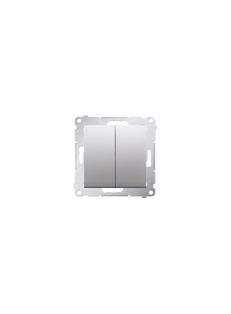 Simon 54 Łącznik schodowy podwójny 10A 250V zaciski śrubowe srebrny mat DW6/2.01/43 KONTAKT