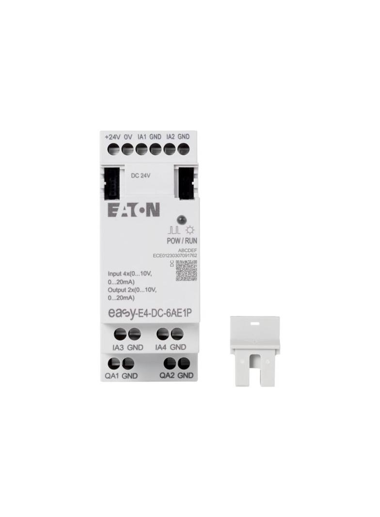 EASY-E4-DC-6AE1P easyE4 Push-in rozszerzenie 24VDC 4AI 2AO (0/4..20mA/0..10VDC) 197516 EATON