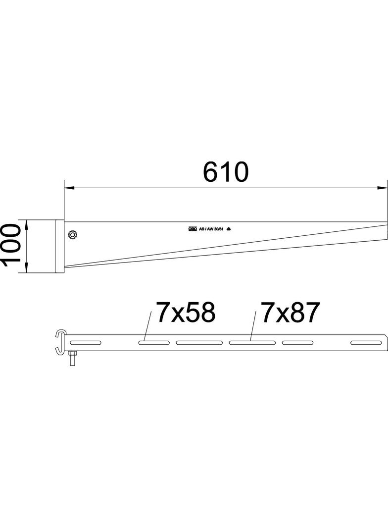 AS 30 61 FT, Wysięgnik do wieszaka