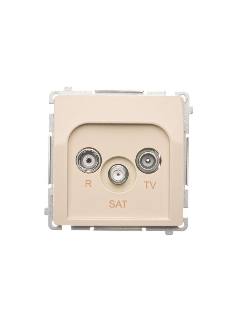 Simon Basic Gniazdo antenowe R-TV-SAT końcowe beż *Może być użyte jako gniazdo zakończeniowe do gniazd przelotowych R-TV-SAT BMZAR-SAT1.3/1.01/12 KONTAKT