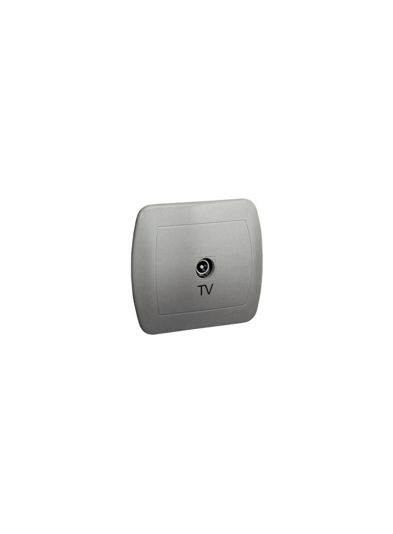 Simon Akord Gniazdo antenowe pojedyncze. Montaż na łapki lub wkręty aluminiowy