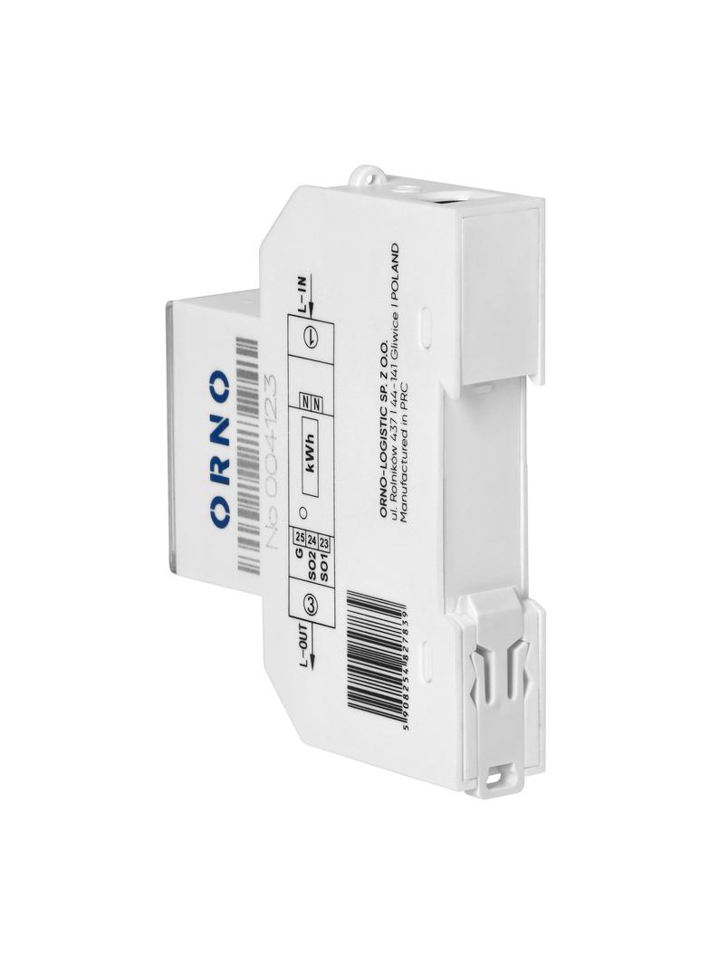 1-fazowy licznik energii elektrycznej dwukierunkowy 100A MID 1 moduł DIN TH-35mm OR-WE-524 ORNO