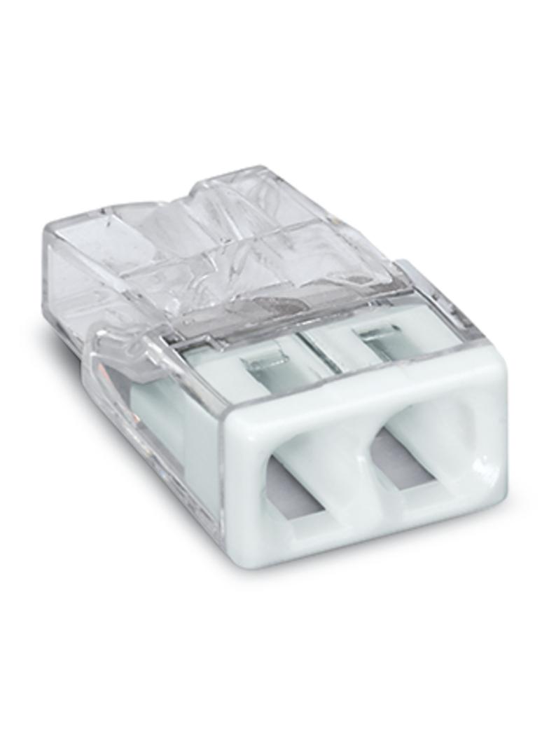 złączka do puszek instalacyjnych 2 x 2,5 mm2 przeźroczysta/biała