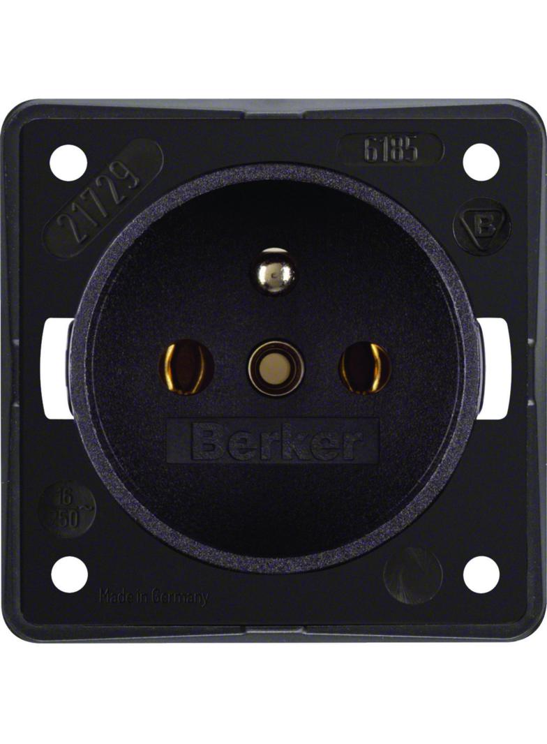 BERKER Integro Flow Gniazdo z uziemieniem brąz 961852501 HAGER