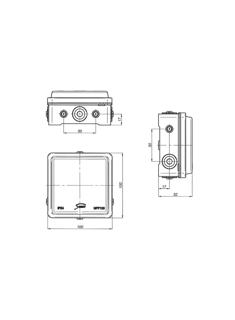 Puszka naścienna przyłączeniowa NPP100 biały