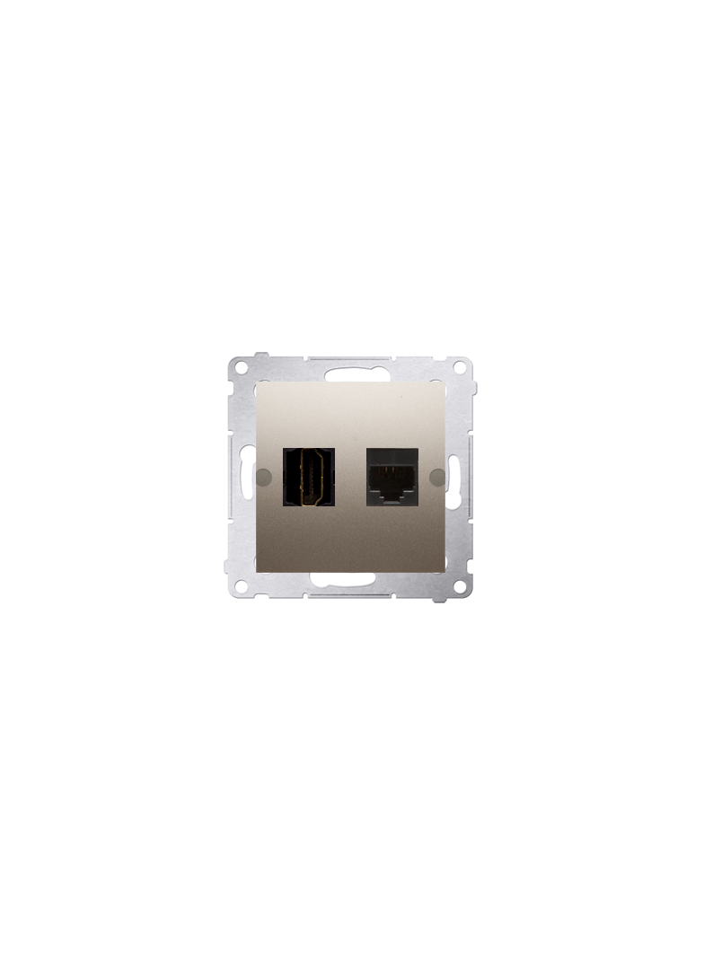 Simon 54 Gniazdo HDMI + RJ45 kat.6. złoty mat DGHRJ45.01/44 KONTAKT