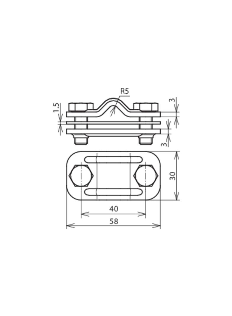 Zacisk probierczy bimetaliczny, Cu-St/tZn