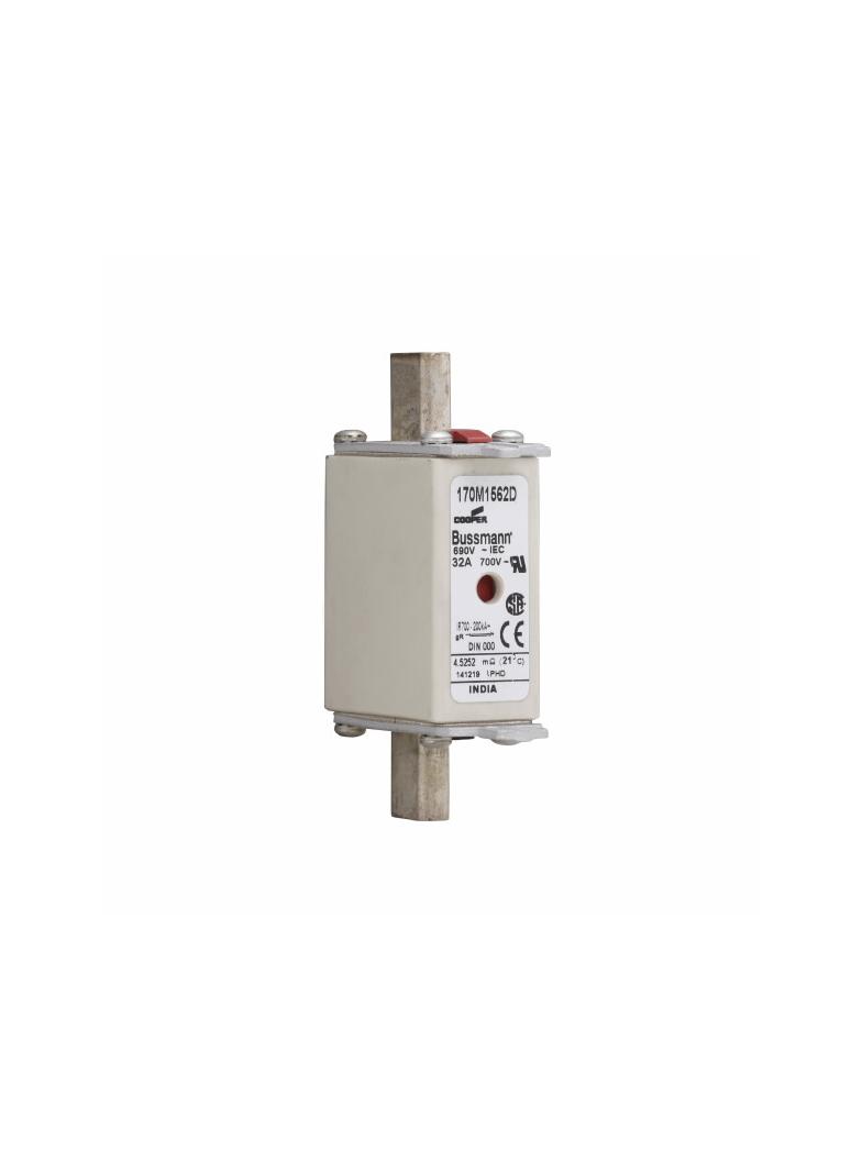 FUSE 32A 690V gR DIN 000 HSDNH Wkładka szybka 32A 690V gR DIN 000 podwójny wskaźnik 170M1562D EATON