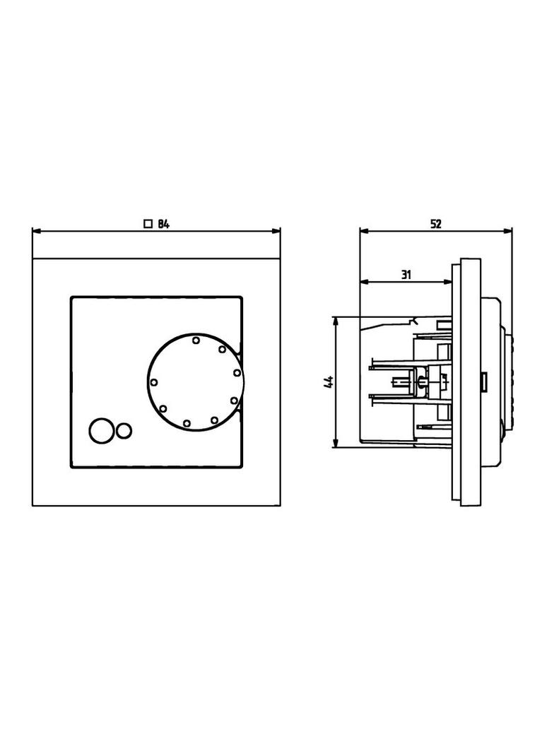 SONATA Regulator temperatury z czujnikiem podpodłogowym kolor ecru RTP-1R/m/27 OSPEL
