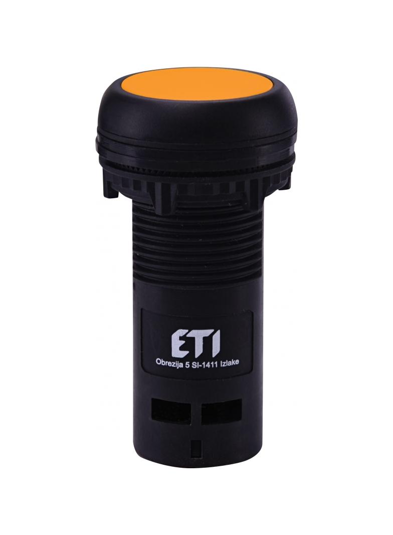 ECF-01-A - Przycisk kompaktowy z guzikiem krytym, 1NC, Pomarańczowy