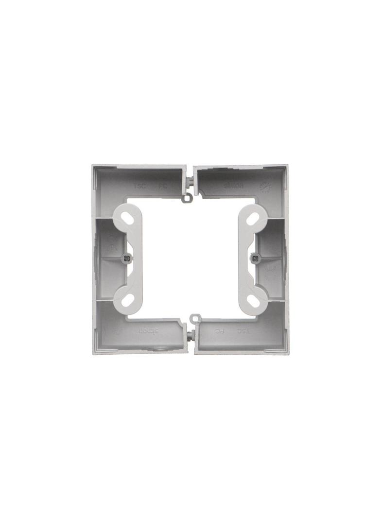 Simon 55 Puszka natynkowa pojedyncza składana do ramek LINE/DUO – Wysokość: 40 mm (1 szt TSC/. = 2 elementy) Aluminium mat TSC/143 KONTAKT