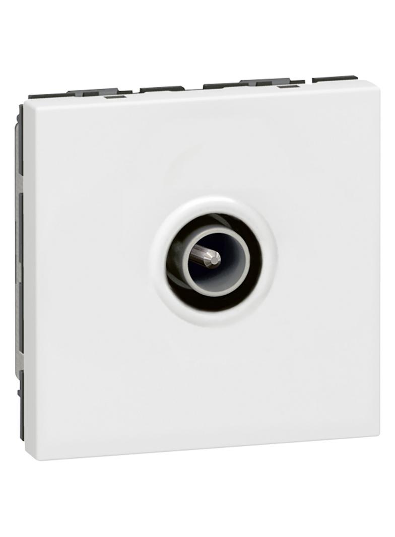 MOSAIC GNIAZDO POJEDYNCZE TV - 2 MODYŁU BIAŁE MĘSKIE, Legrand