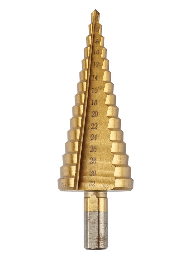 Wiertła stopniowe: 4-12, 4-20, 4-32 mm, TiN, zestaw 3 szt.