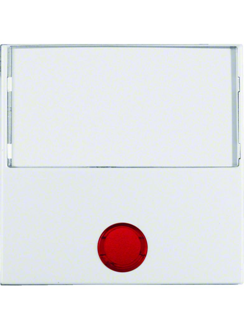 BERKER B.Kwadrat Klawisz z 5 dołączonymi soczewkami i pole opisowe do łączników 1-klawiszowych biały